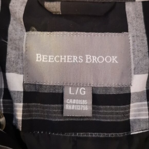 Beechers Brook Ladies Lightweight Black & White Plaid Coat - Picture 3 of 12